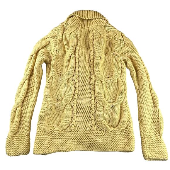 Vintage Eddie Bauer Women's Cardigan Small Chunky Hand Knit Cottagecore Grandma - Picture 2 of 6